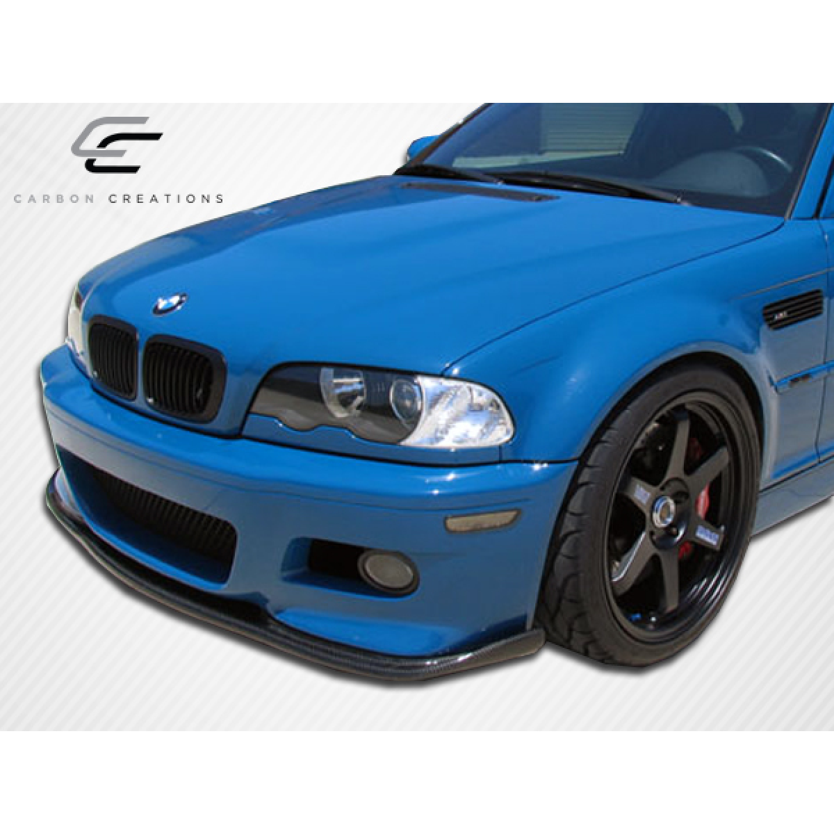 Modify your BMW M3 2001 with our Exterior/Front Bumpers or Lips - Front angle view of BMW M3 showing front lip