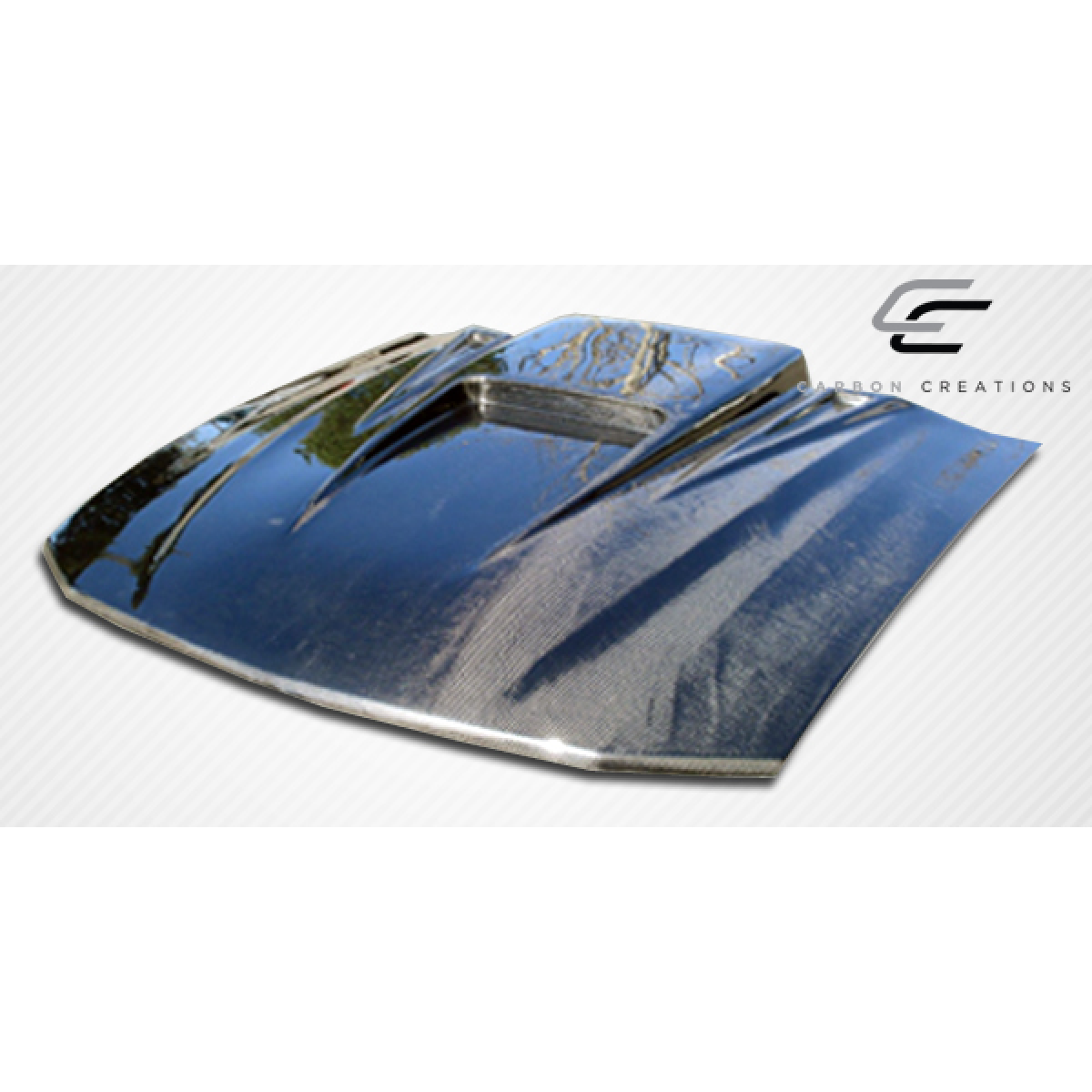 Modify your Ford Mustang 2005 with our Exterior/Hoods - Part shown at an angled top view