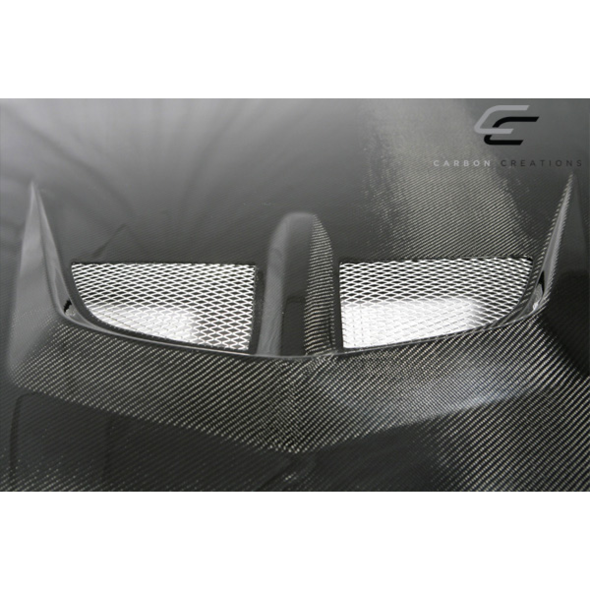 Modify your Nissan 350Z 2003 with our Exterior/Hoods - Angle from above showcasing carbon fiber texture