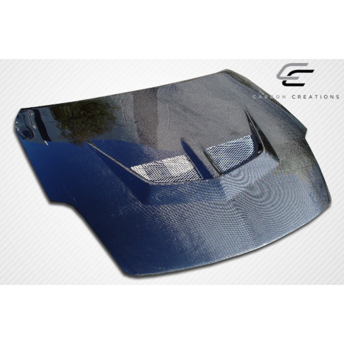 Modify your Nissan 350Z 2003 with our Exterior/Hoods - Front view angle of carbon fiber hood