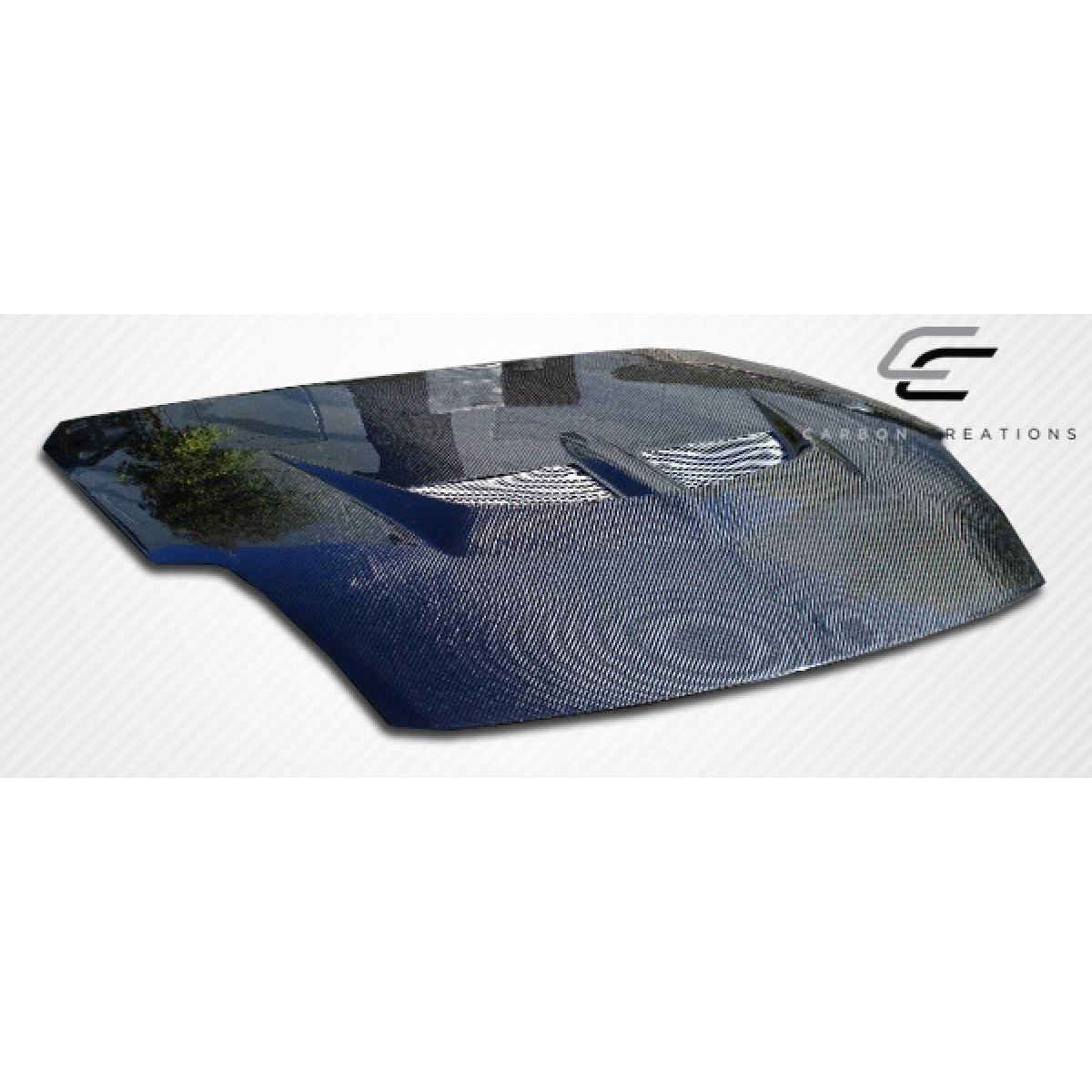 Modify your Nissan 350Z 2003 with our Exterior/Hoods - Front view angled from above