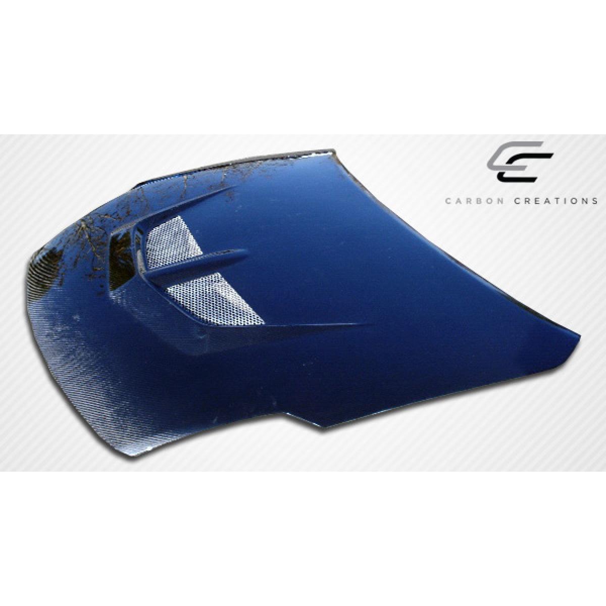 Modify your Nissan 350Z 2003 with our Exterior/Hoods - Top down angle of the hood showing details clearly