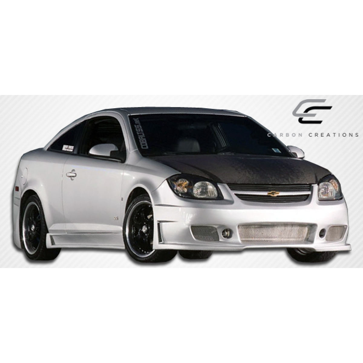 Modify your Chevrolet Cobalt 2005 with our Exterior/Hoods - Front angle view of a hood on a vehicle