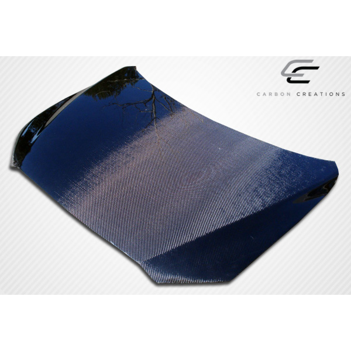 Modify your Mitsubishi Evolution 2008 with our Exterior/Hoods - Angled view of carbon fiber hood product