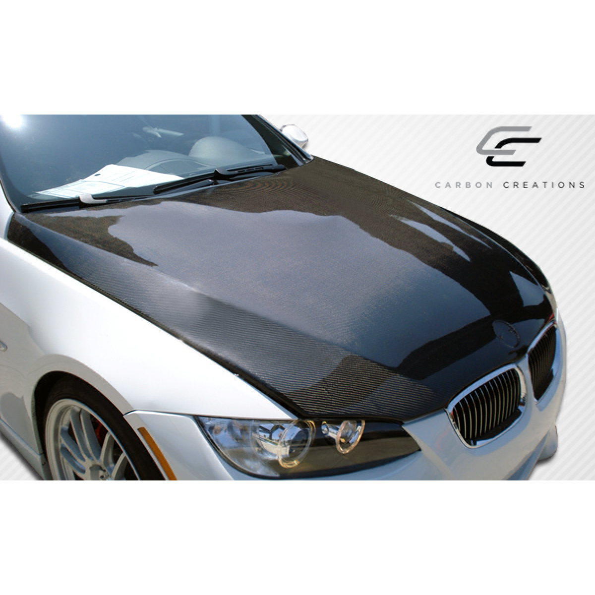 Modify your BMW 3-Series 2007 with our Exterior/Hoods - The part is viewed from a front angle