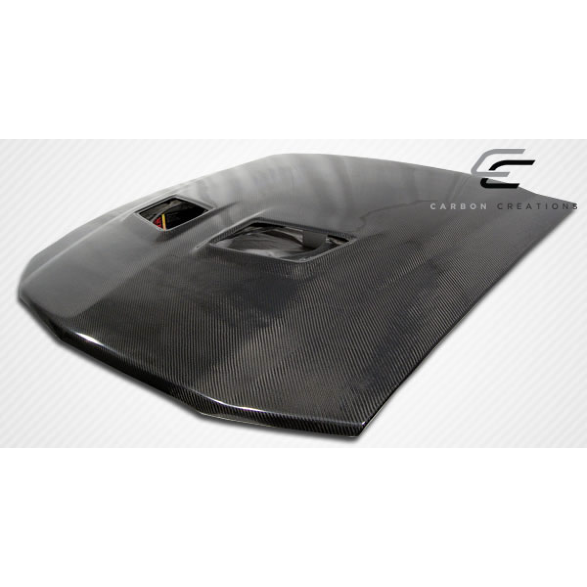 Modify your Ford Mustang 2005 with our Exterior/Hoods - Part shown from a slight top angle with detail