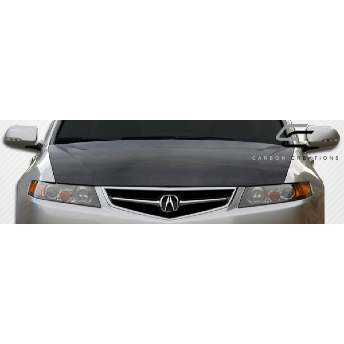 Modify your Acura TSX 2006 with our Exterior/Hoods - Front view of hood at a slight angle