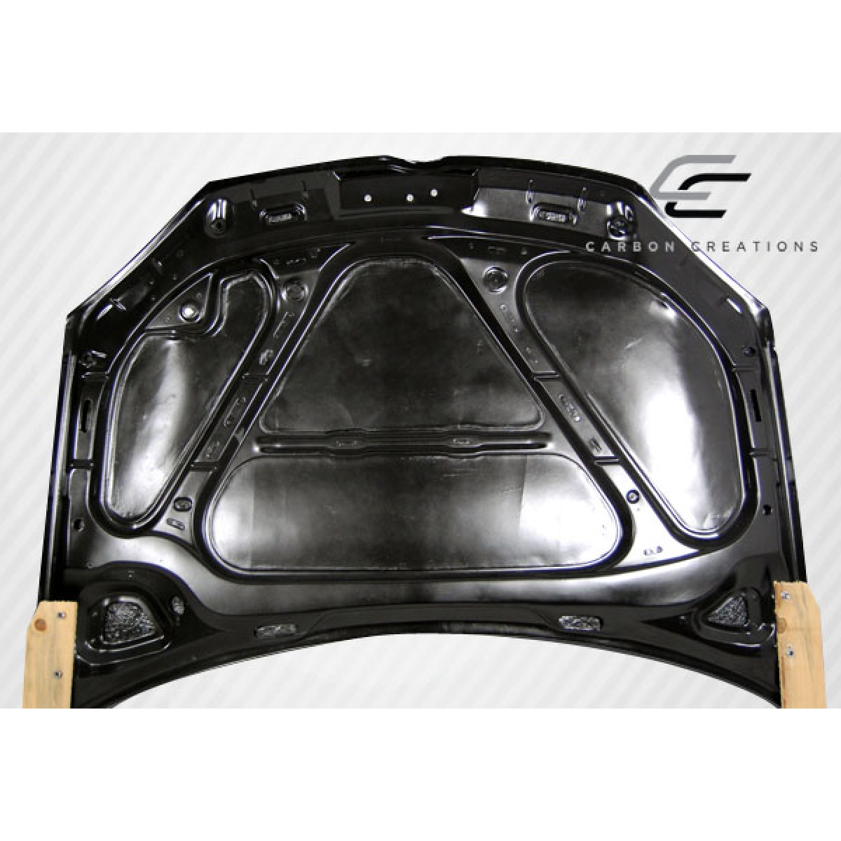 Modify your Volkswagen Golf 2005 with our Exterior/Hoods - Part is viewed from a top-down angle