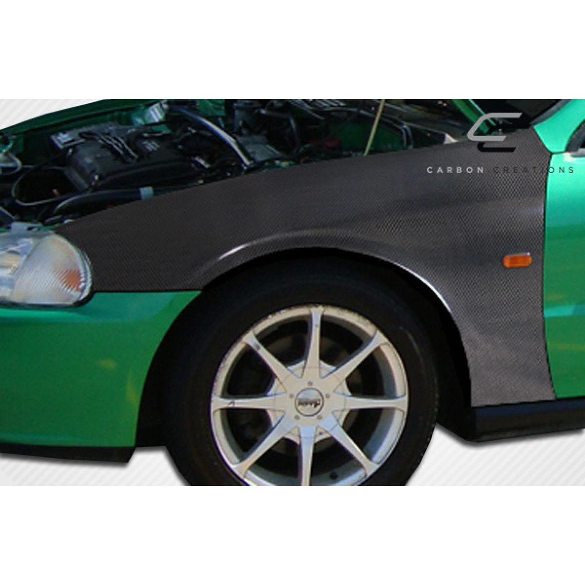 Modify your Honda Civic del Sol 1993 with our Exterior/Fenders - Part is shown at a three quarter angle