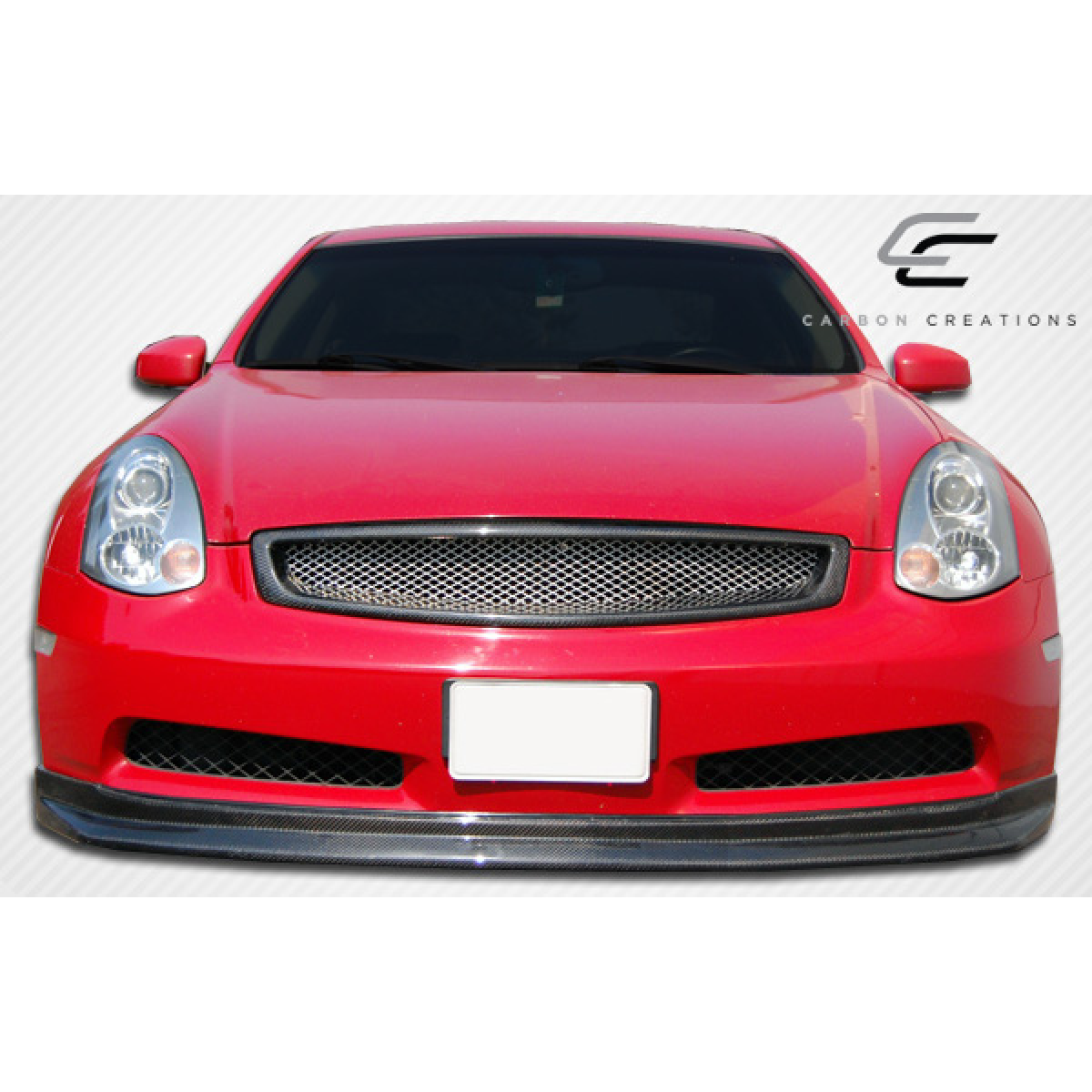 Modify your Infiniti G35 2003 with our Exterior/Grilles - Frontal view of the vehicle part image