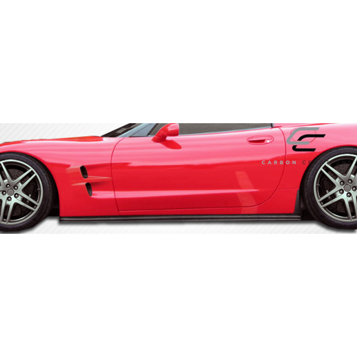 Modify your Chevrolet Corvette 1997 with our Exterior/Side Skirts - Side view of vehicle part at horizontal angle