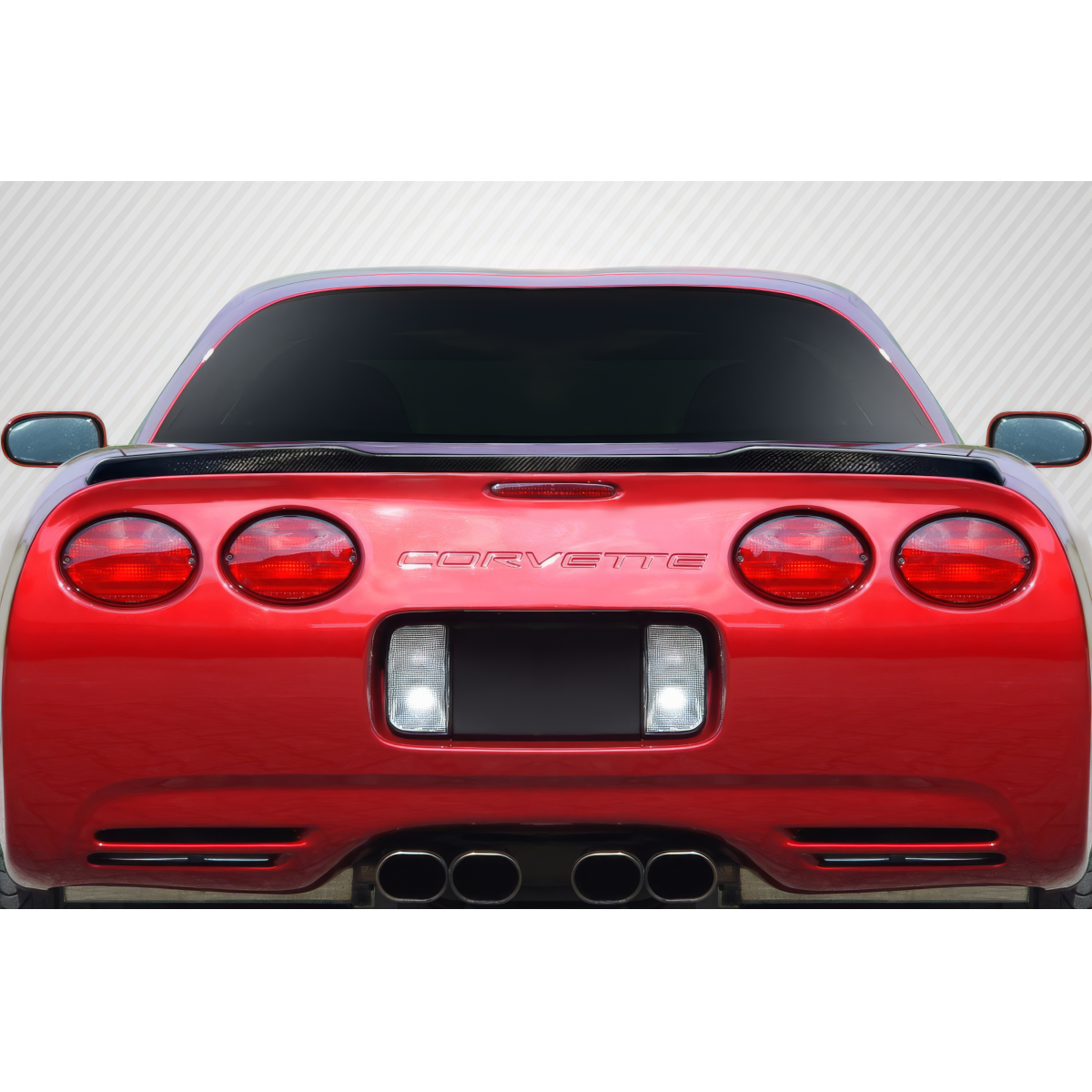 Modify your Chevrolet Corvette 1997 with our Exterior/Wings - Rear view of vehicle from the back at a low angle