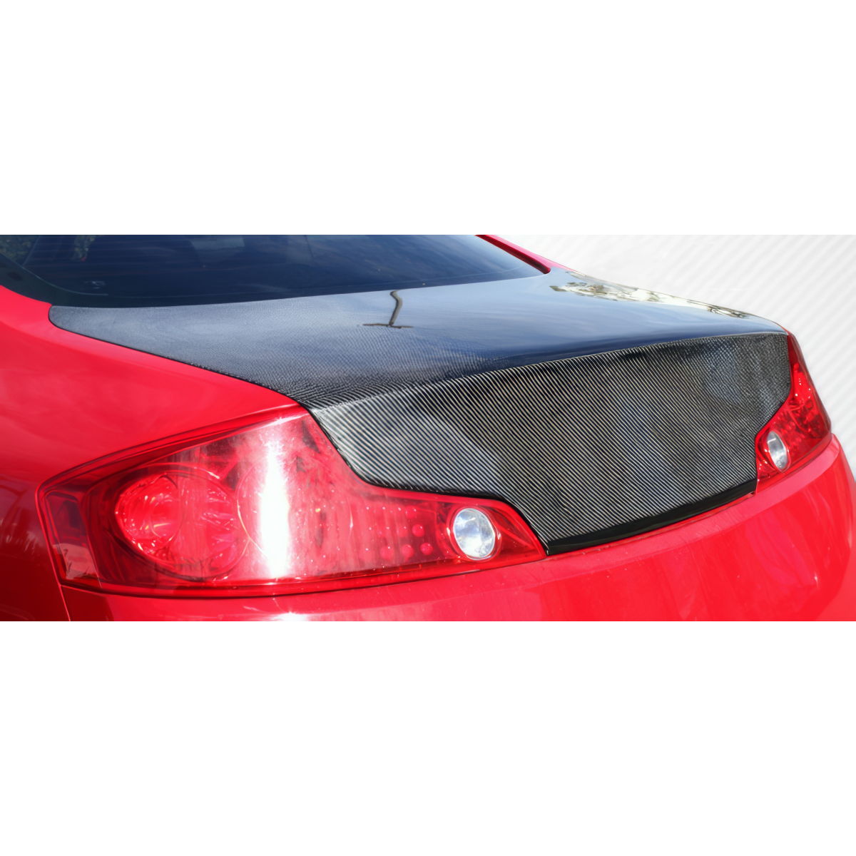 Modify your Infiniti G35 2003 with our Exterior/Trunks - Angled view from the rear of the vehicle