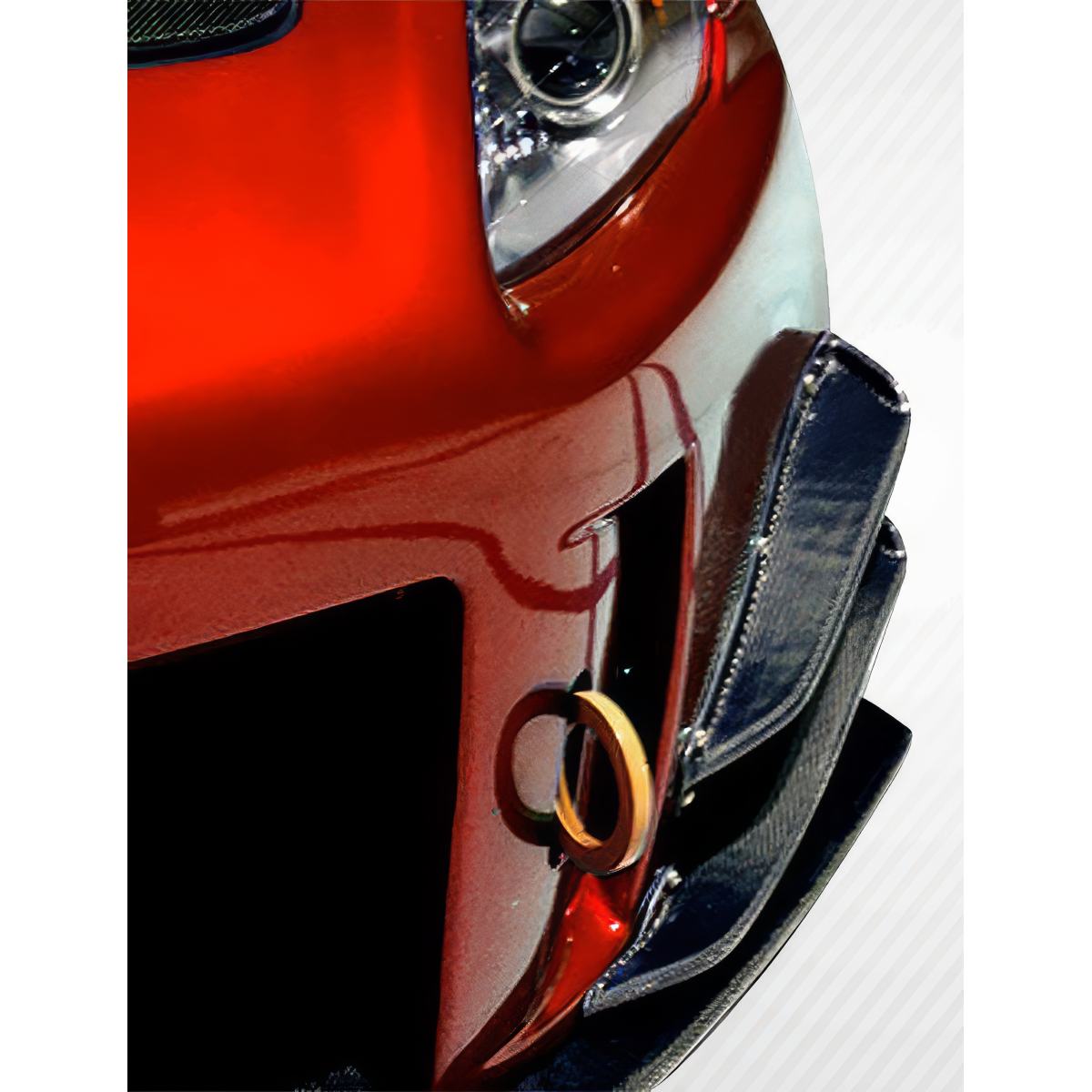 Modify your Honda S2000 2000 with our Exterior/Canards - Front angle view of the car part showing details