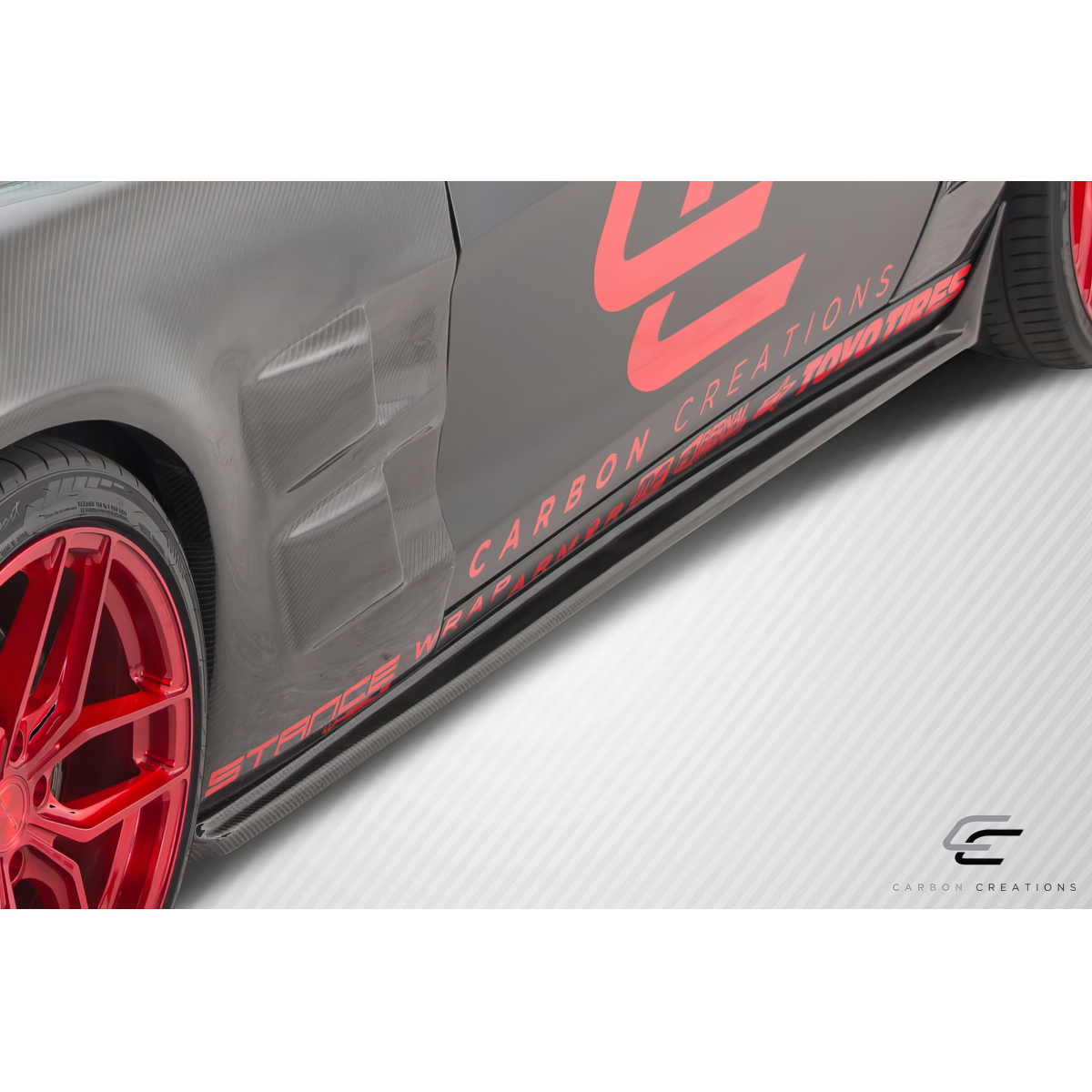 Modify your Chevrolet Corvette 2005 with our Exterior/Side Skirts - Angled side view highlighting side skirt design