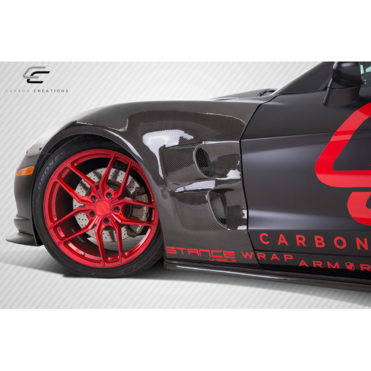 Modify your Chevrolet Corvette 2005 with our Exterior/Fenders - Part is viewed at a low angle from the side