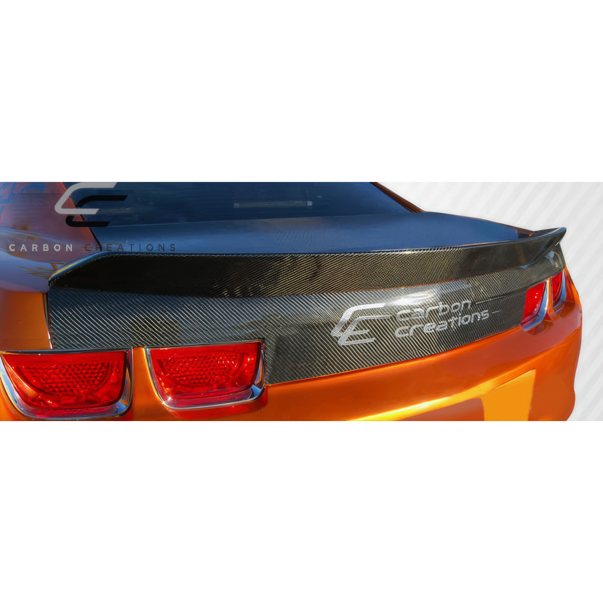 Modify your Chevrolet Camaro 2010 with our Exterior/Wings - Rear angle view of a car spoiler