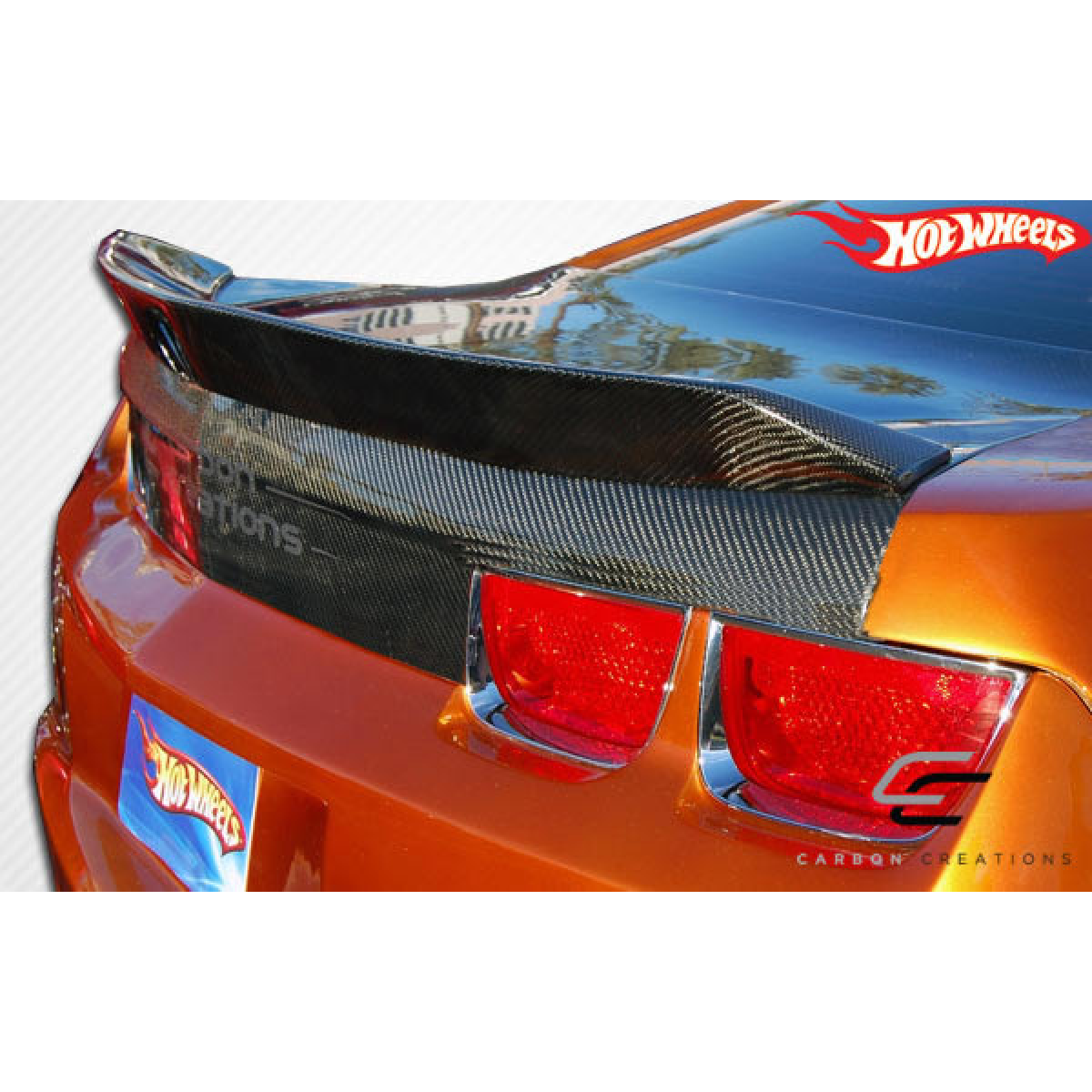 Modify your Chevrolet Camaro 2010 with our Exterior/Trunks - Rear angle showcasing carbon fiber trunk design