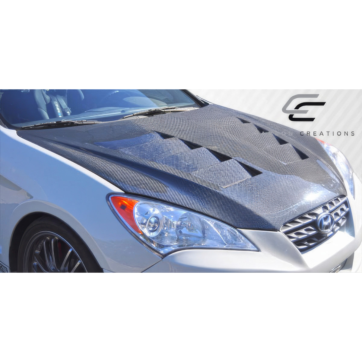 Modify your Genesis G70 2010 with our Exterior/Hoods - Image shows hood from a slight angle above