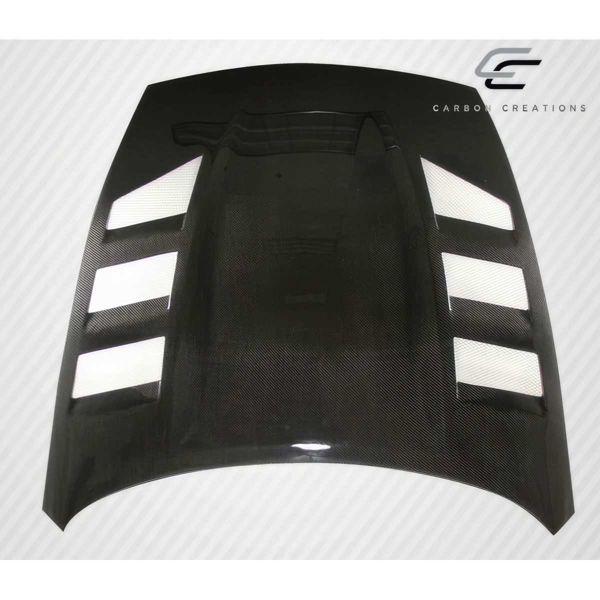 Modify your Nissan 370Z 2009 with our Exterior/Hoods - Part viewed from a top down angle