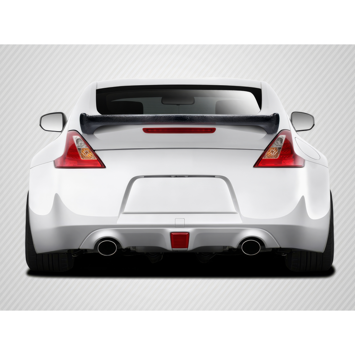 Modify your Nissan 370Z 2009 with our Exterior/Wings - Rear view with a slight upward angle