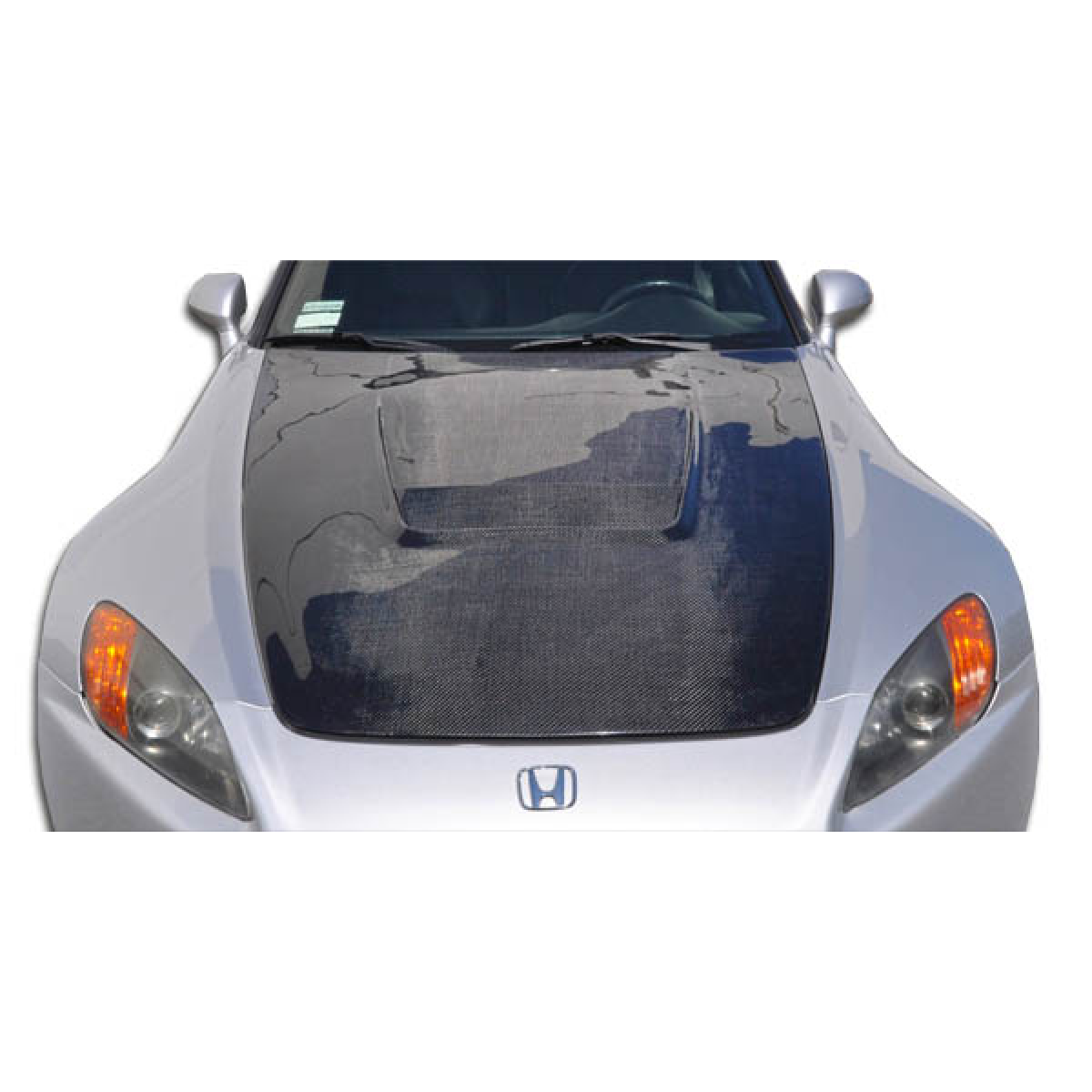 Modify your Honda S2000 2000 with our Exterior/Hoods - Hood viewed from a top-down angle