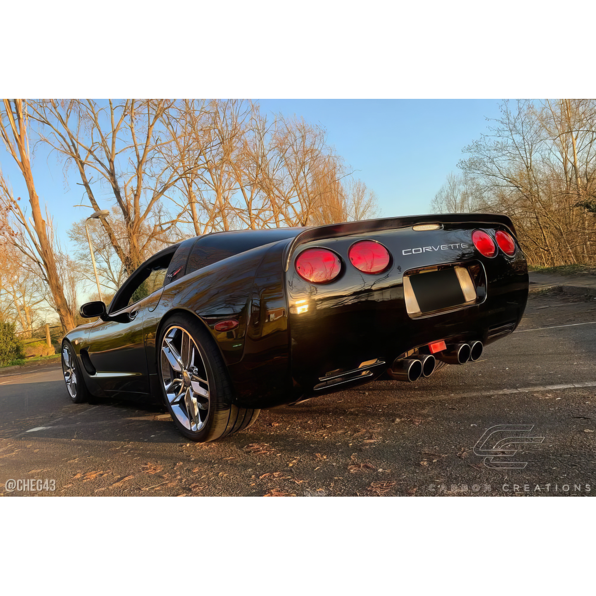 Modify your Chevrolet Corvette 1997 with our Exterior/Wings - The image is viewed from a low rear angle