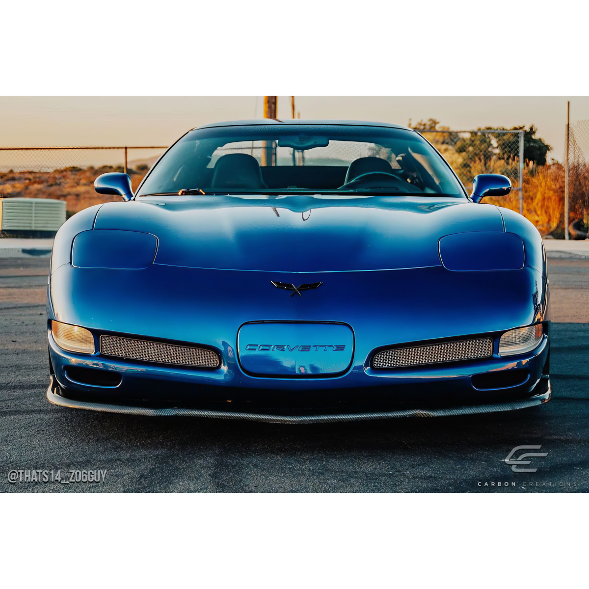 Modify your Chevrolet Corvette 1997 with our Exterior/Other Exterior - Front angle of the vehicle showing the front lip