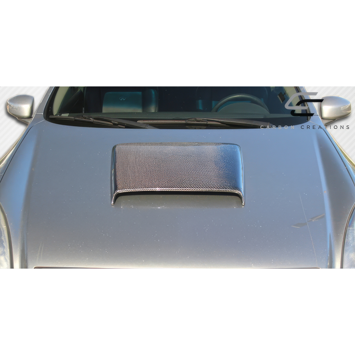 Modify your Universal with our Exterior/Scoops - Top view of the carbon fiber ram air scoop