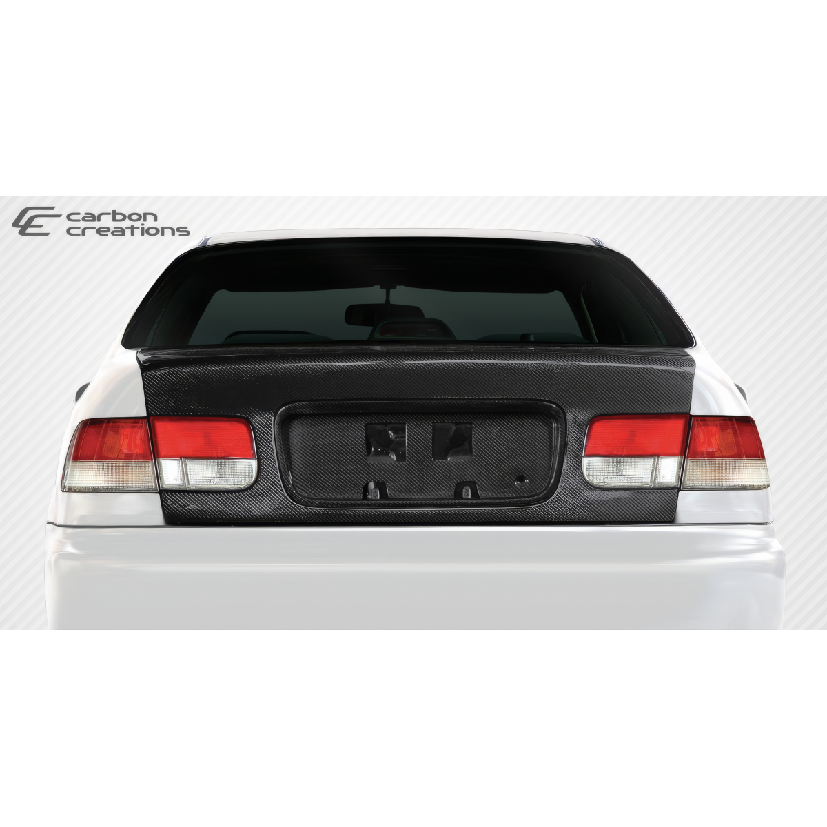 Modify your Honda Civic 1996 with our Exterior/Trunks - Rear view of trunk at a straight angle