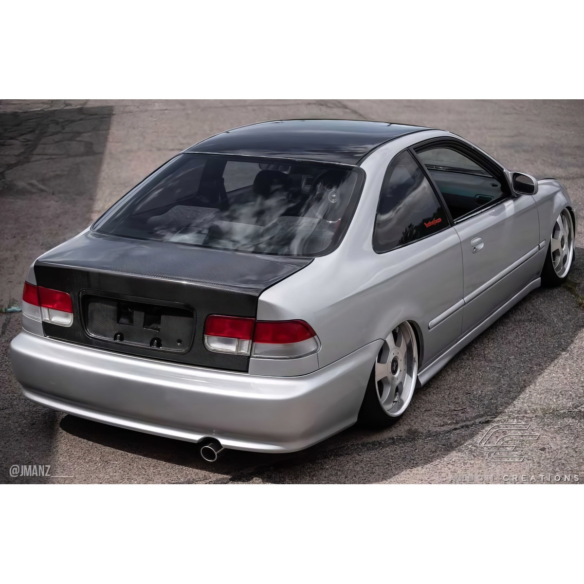 Modify your Honda Civic 1996 with our Exterior/Trunks - The image shows the rear view angle of the car