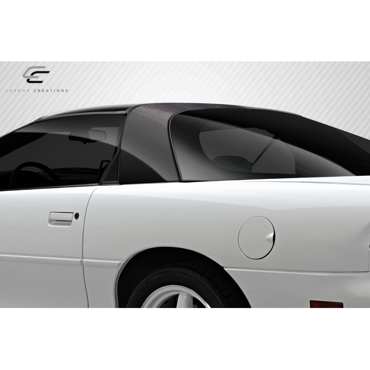 Modify your Chevrolet Camaro 1993 with our Others - Side angle view of carbon fiber sail panel