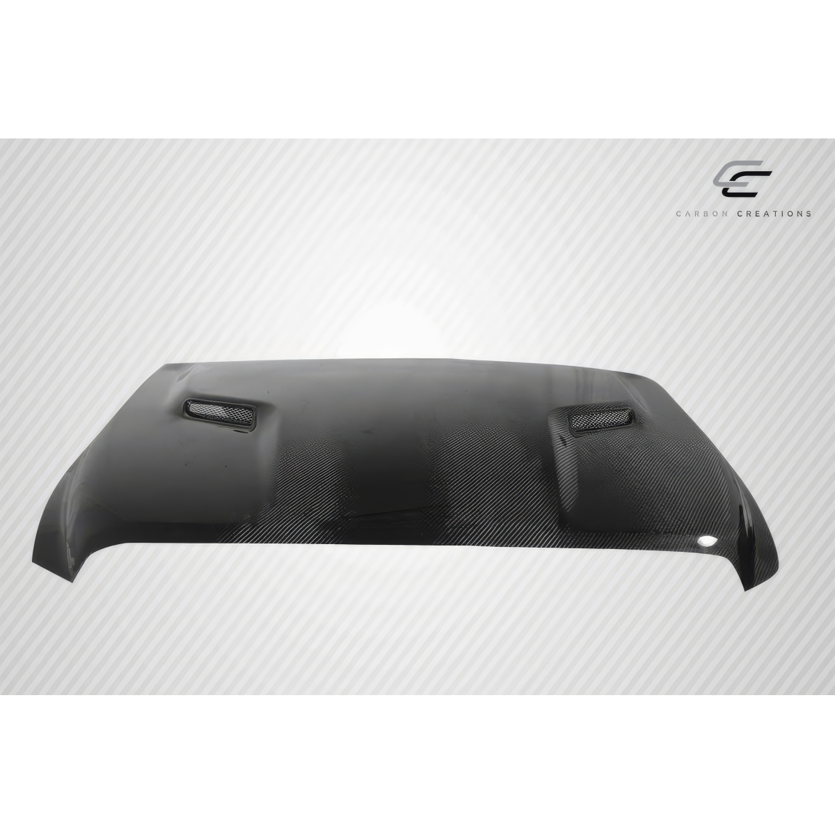 Modify your Dodge Ram 2009 with our Exterior/Hoods - Top view of the carbon fiber hood part