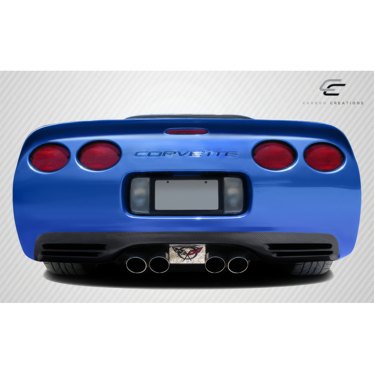 Modify your Chevrolet Corvette 1997 with our Exterior/Rear Bumpers or Lips - Rear view of vehicle showing bumper at eye level