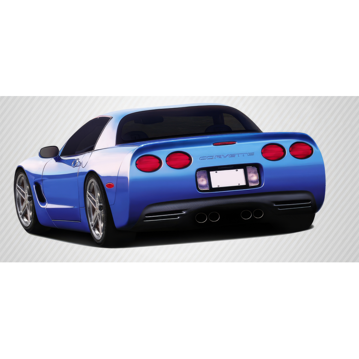 Modify your Chevrolet Corvette 1997 with our Exterior/Rear Bumpers or Lips - Viewed from a low rear angle showing the bumper