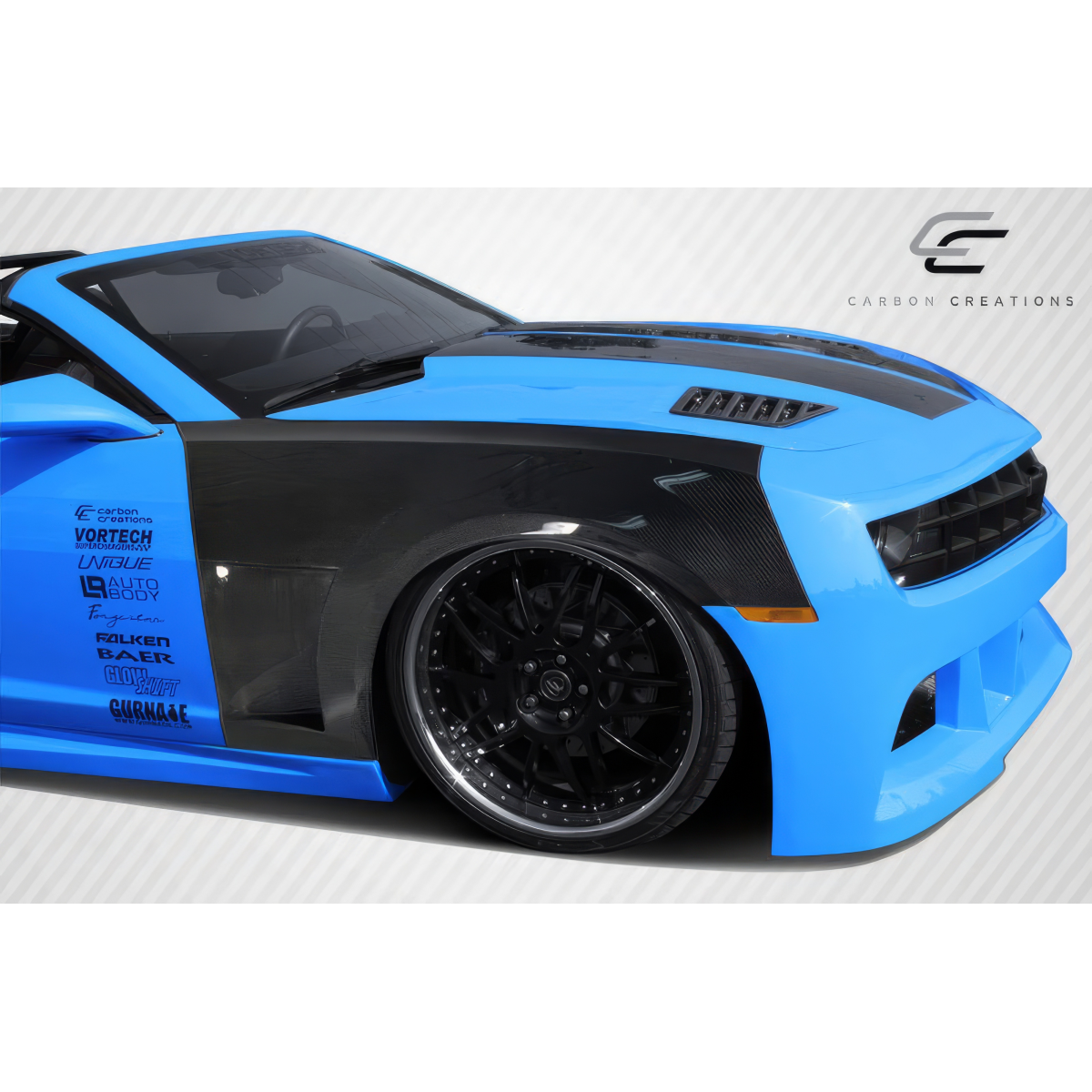 Modify your Chevrolet Camaro 2010 with our Exterior/Fenders - Side angle view of aftermarket fender