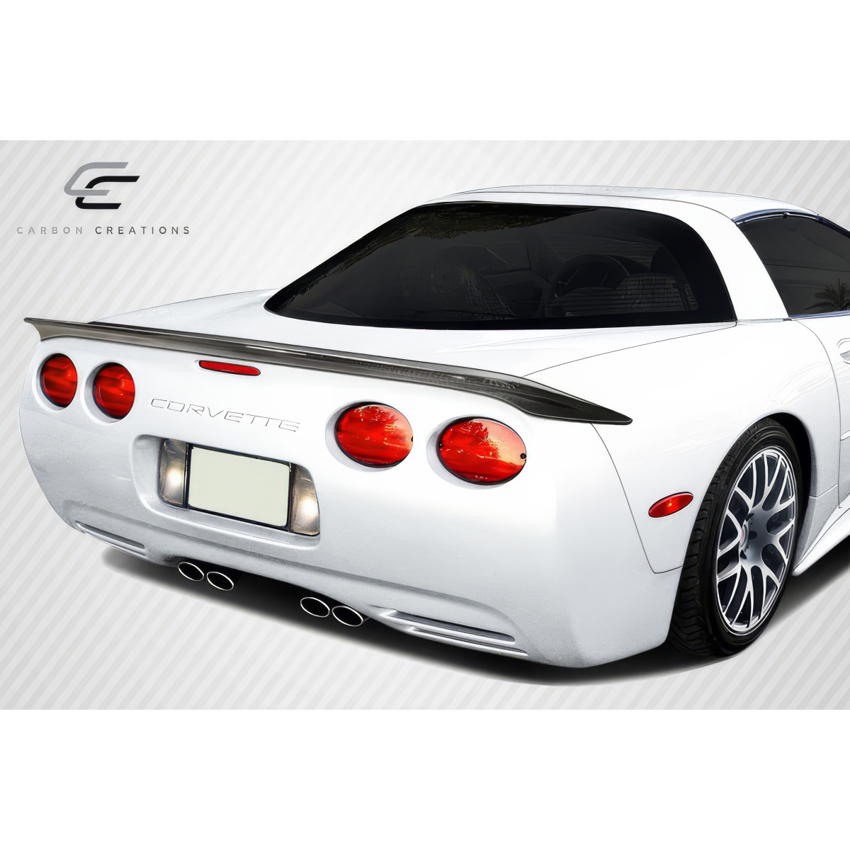 Modify your Chevrolet Corvette 1997 with our Exterior/Wings - Rear angle view of Corvette with wing