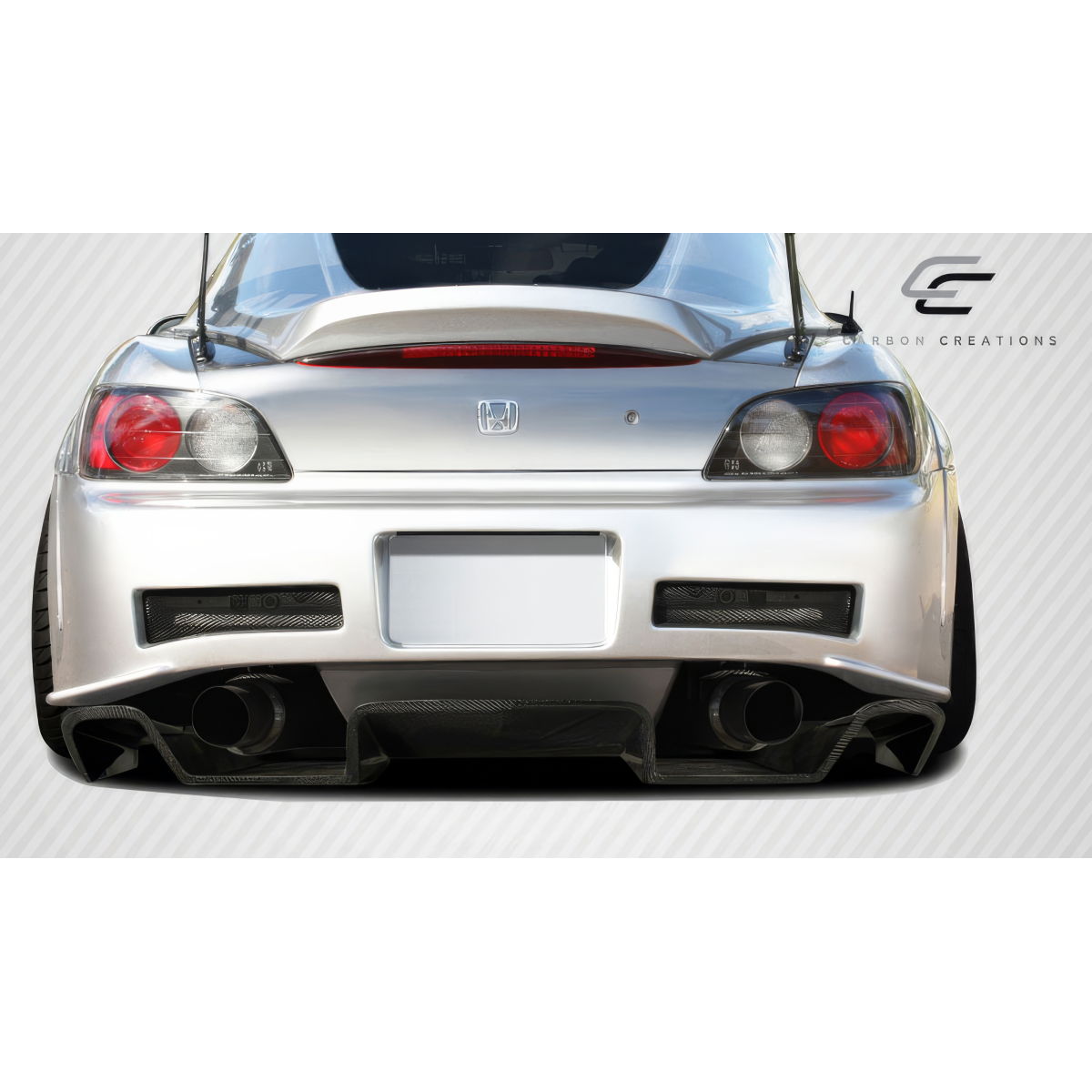 Modify your Honda S2000 2000 with our Exterior/Diffusers - Rear view at a slight upward angle