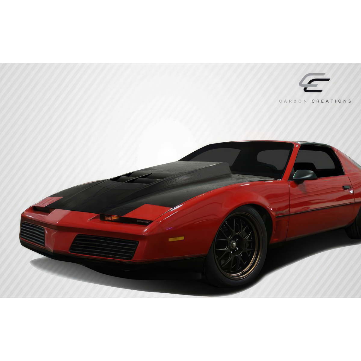 Modify your Pontiac Firebird 1982 with our Exterior/Hoods - The image shows the hood at a frontal angle