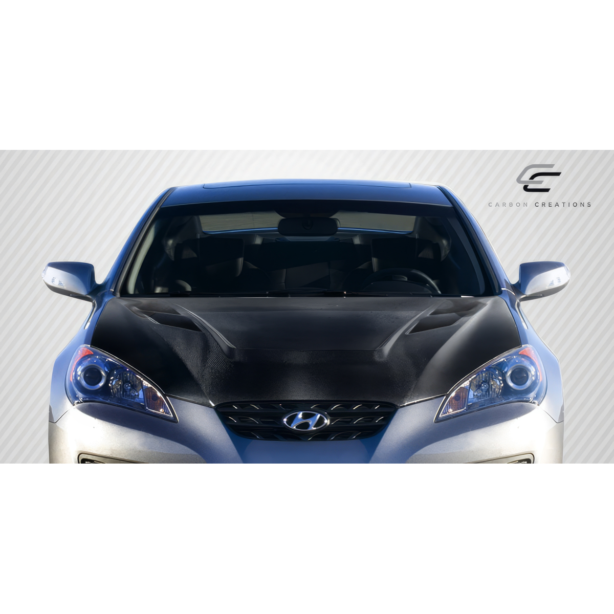 Modify your Genesis G70 2010 with our Exterior/Hoods - Front view angle of the hood part showcased