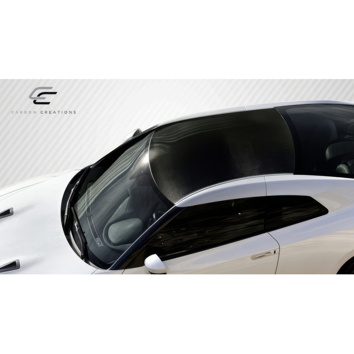 Modify your Nissan GT-R 2009 with our Exterior/Other Exterior - Top angle view of carbon fiber roof component