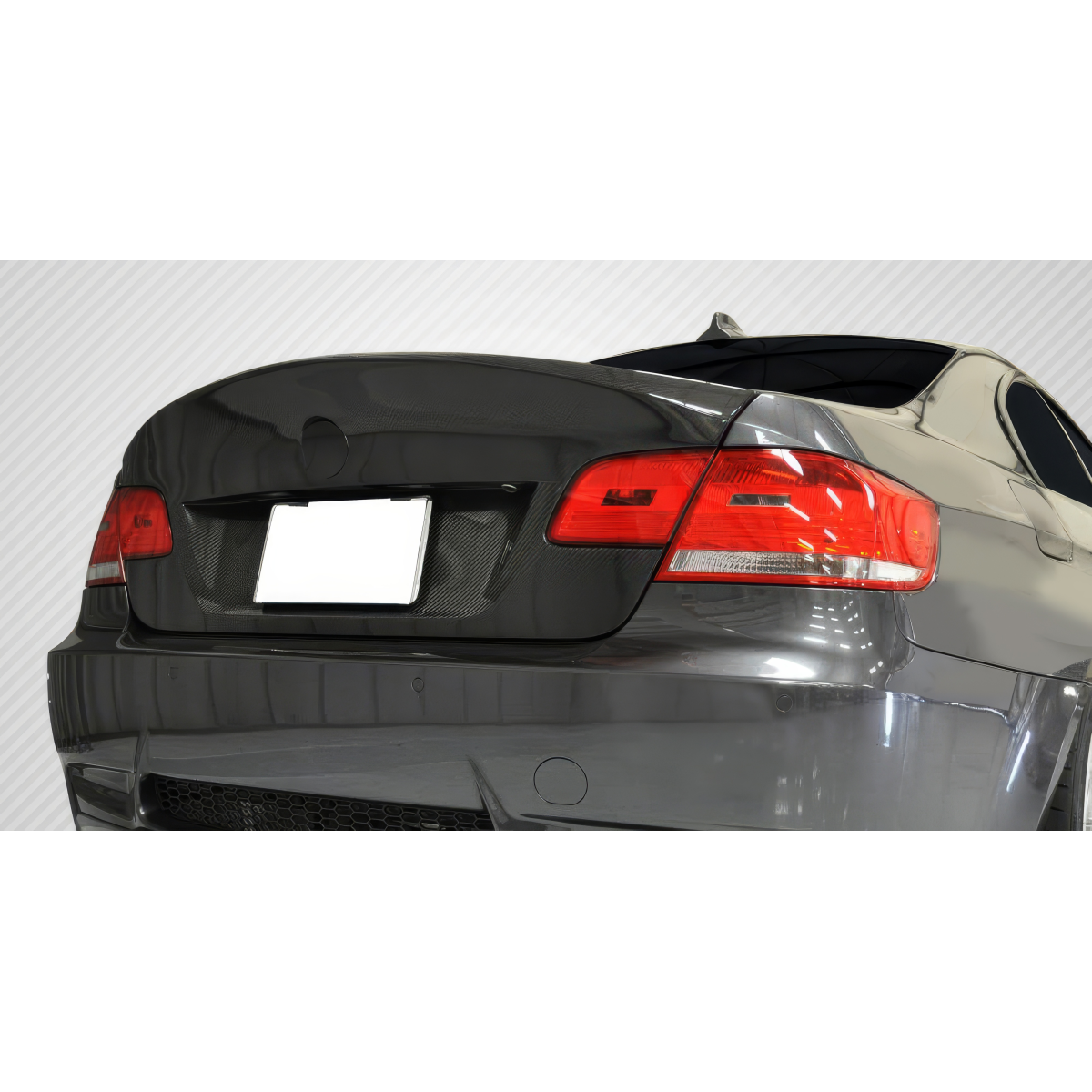 Modify your BMW 3-Series 2007 with our Exterior/Trunks - Rear view angle showcasing the trunk component