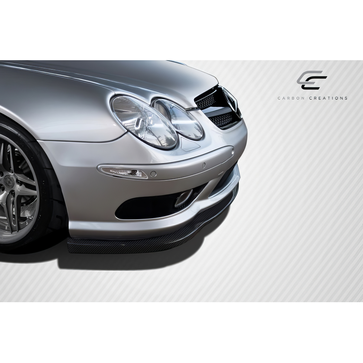 Modify your Mercedes-Benz SL-Class 2003 with our Exterior/Front Bumpers or Lips - Front view angle of the car part