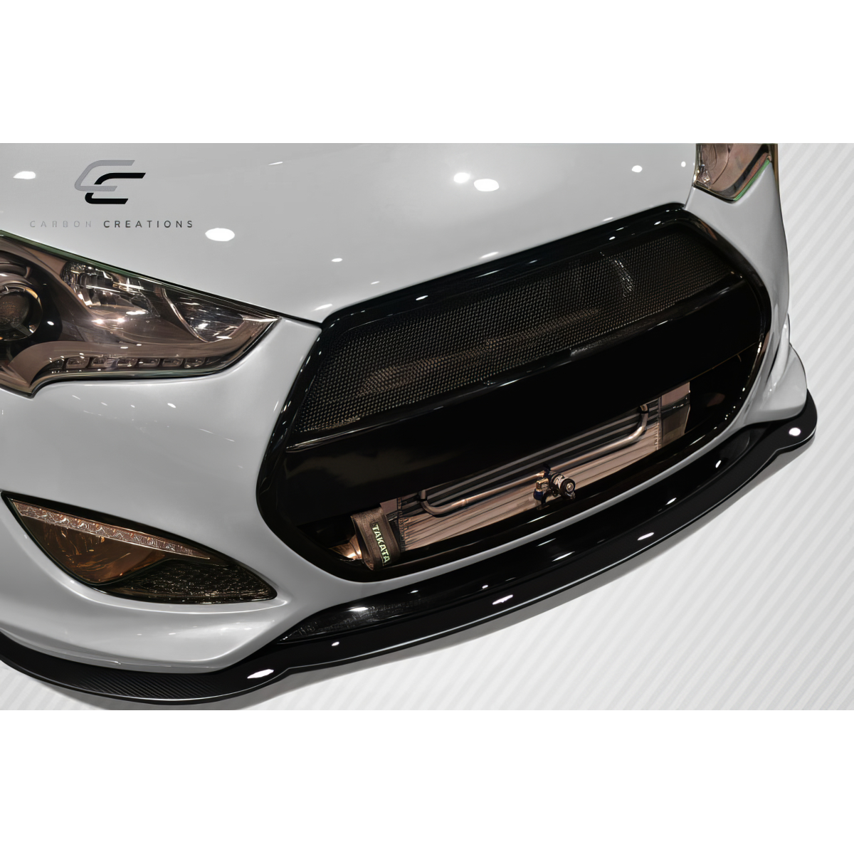 Modify your Hyundai Veloster 2012 with our Exterior/Other Exterior - Front view of the front splitter installed