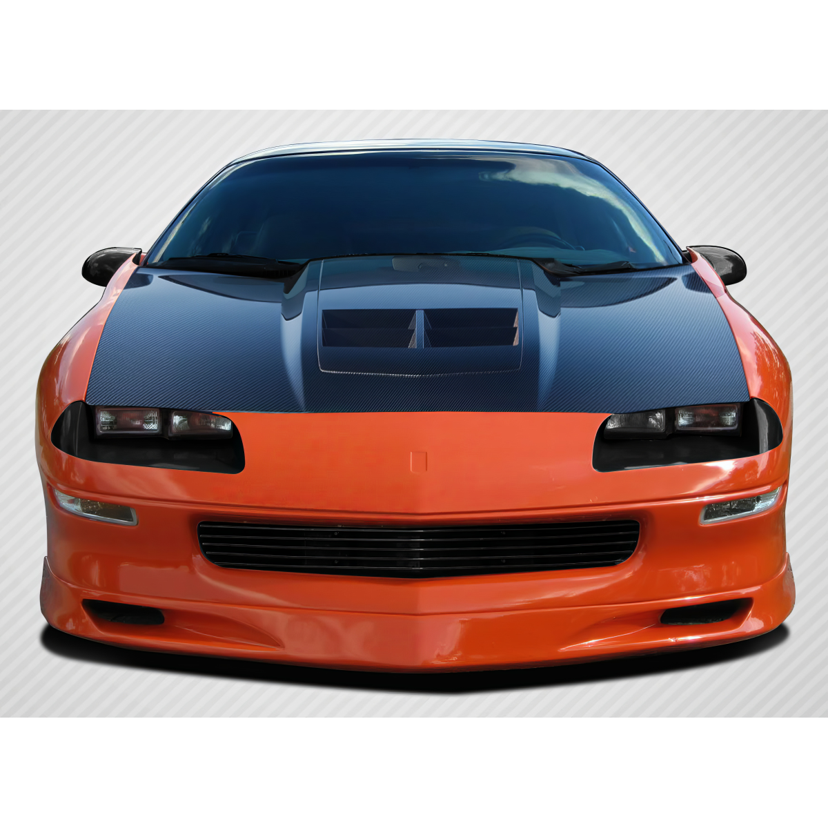 Modify your Chevrolet Camaro 1993 with our Exterior/Hoods - Front angled view of the Chevrolet Camaro