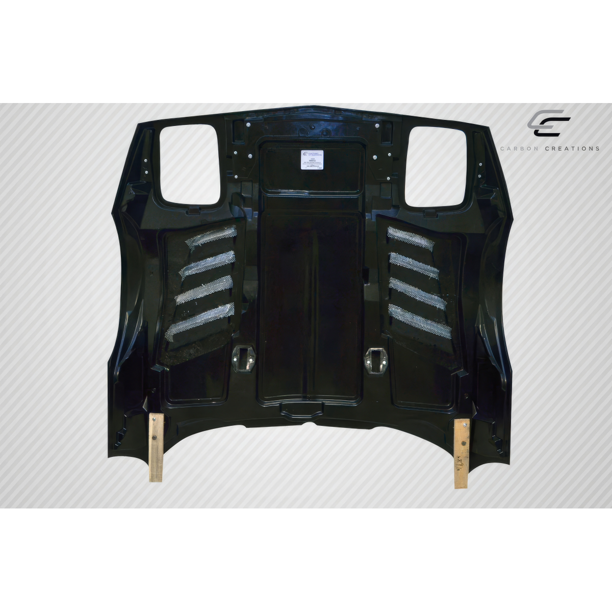 Modify your Chevrolet Corvette 1985 with our Exterior/Hoods - Part displayed from a flat front view