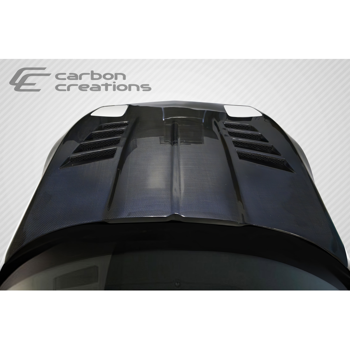 Modify your Chevrolet Corvette 1985 with our Exterior/Hoods - Top view of the carbon fiber hood