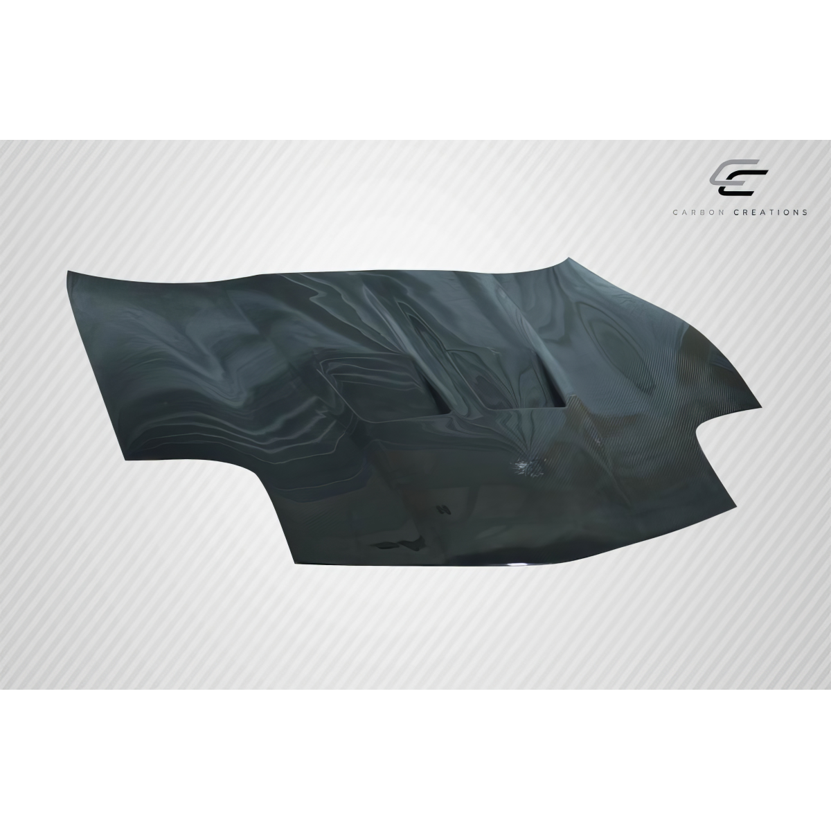 Modify your Chevrolet Corvette 1997 with our Exterior/Hoods - Angled top view of carbon fiber hood part