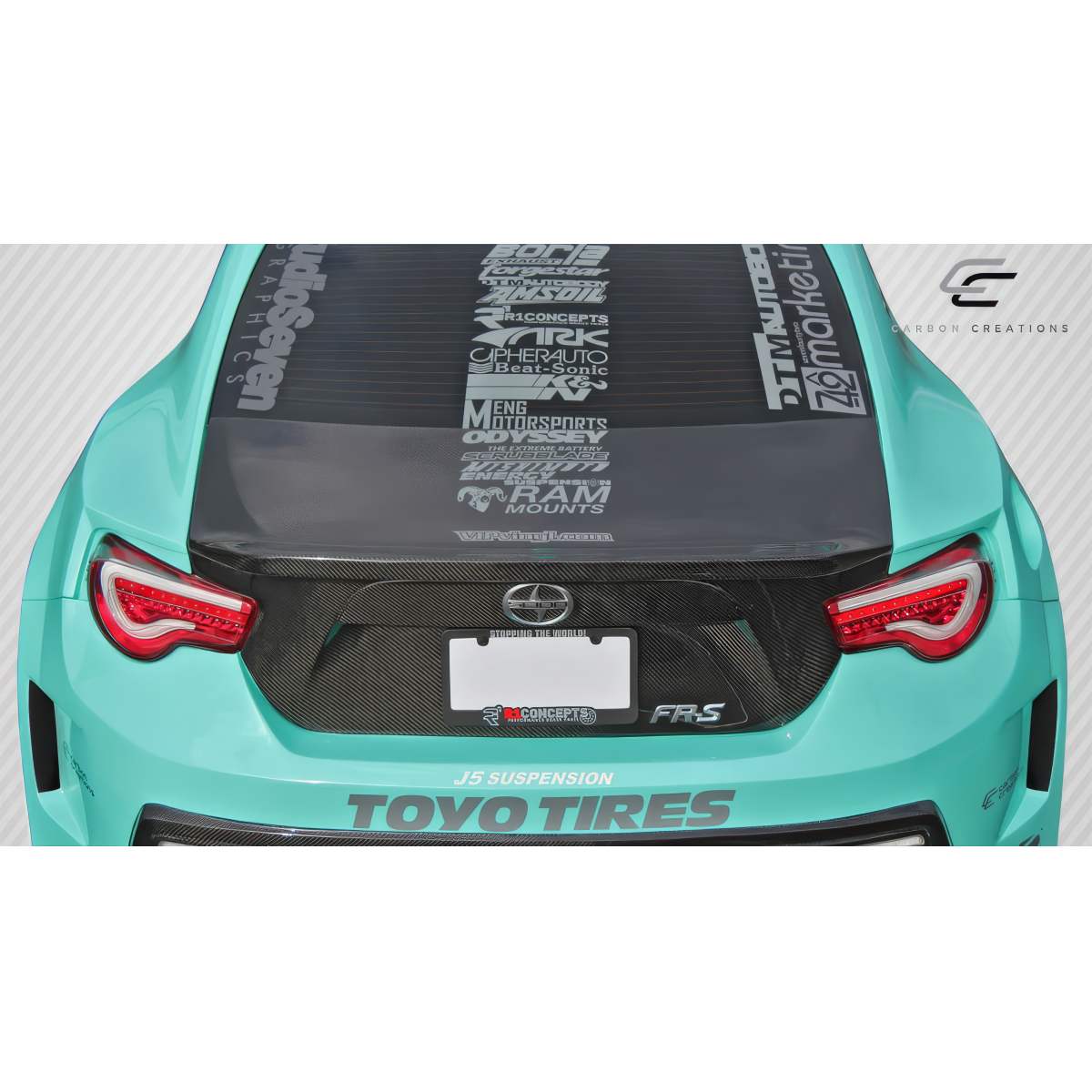 Modify your Subaru BRZ 2013 with our Exterior/Trunks - Top down view of the carbon fiber trunk