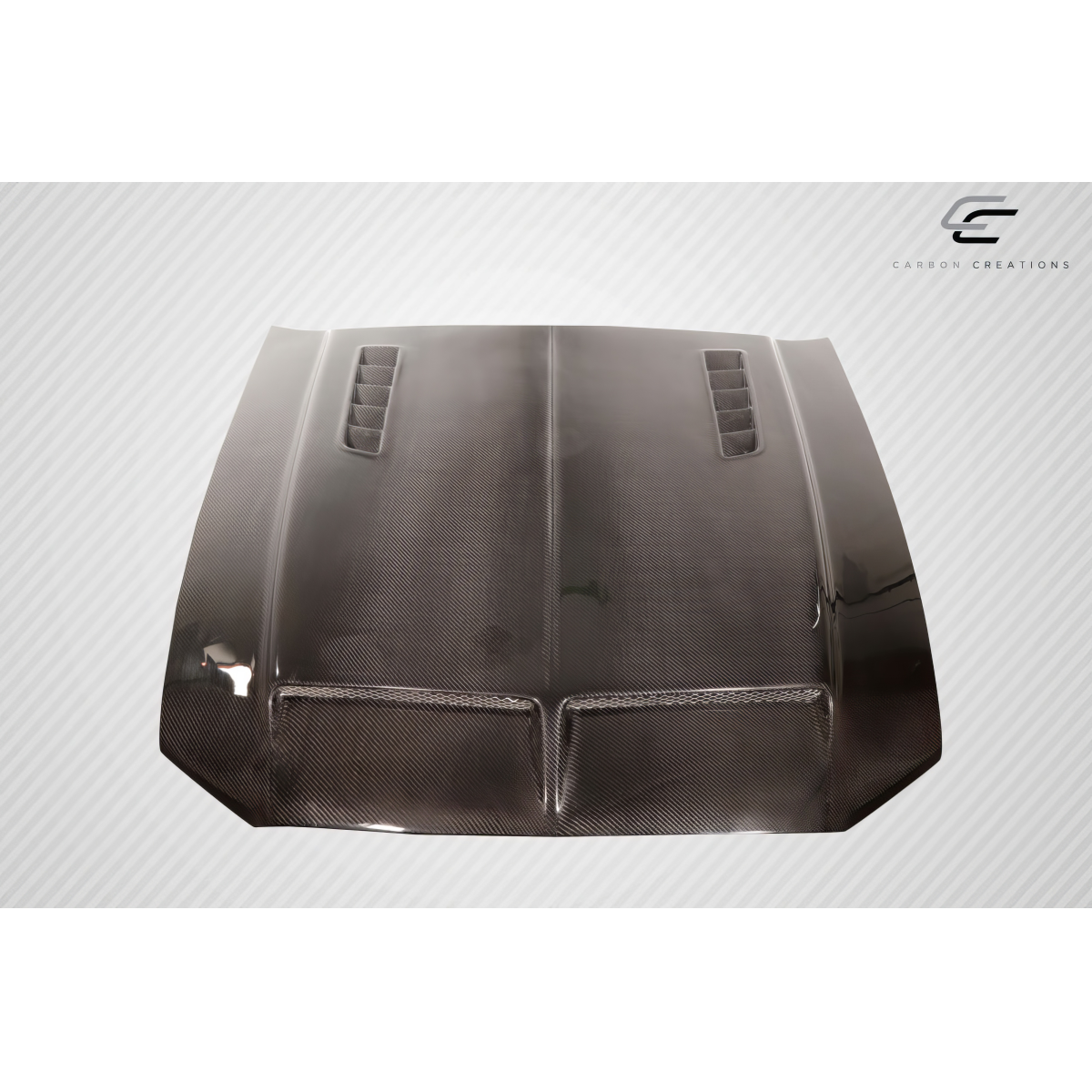 Modify your Ford Mustang 2013 with our Exterior/Hoods - Front view of hood at straight angle